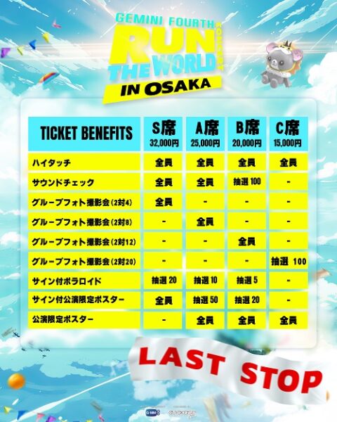 GEMINI FOURTH Run The World Concert in Osaka