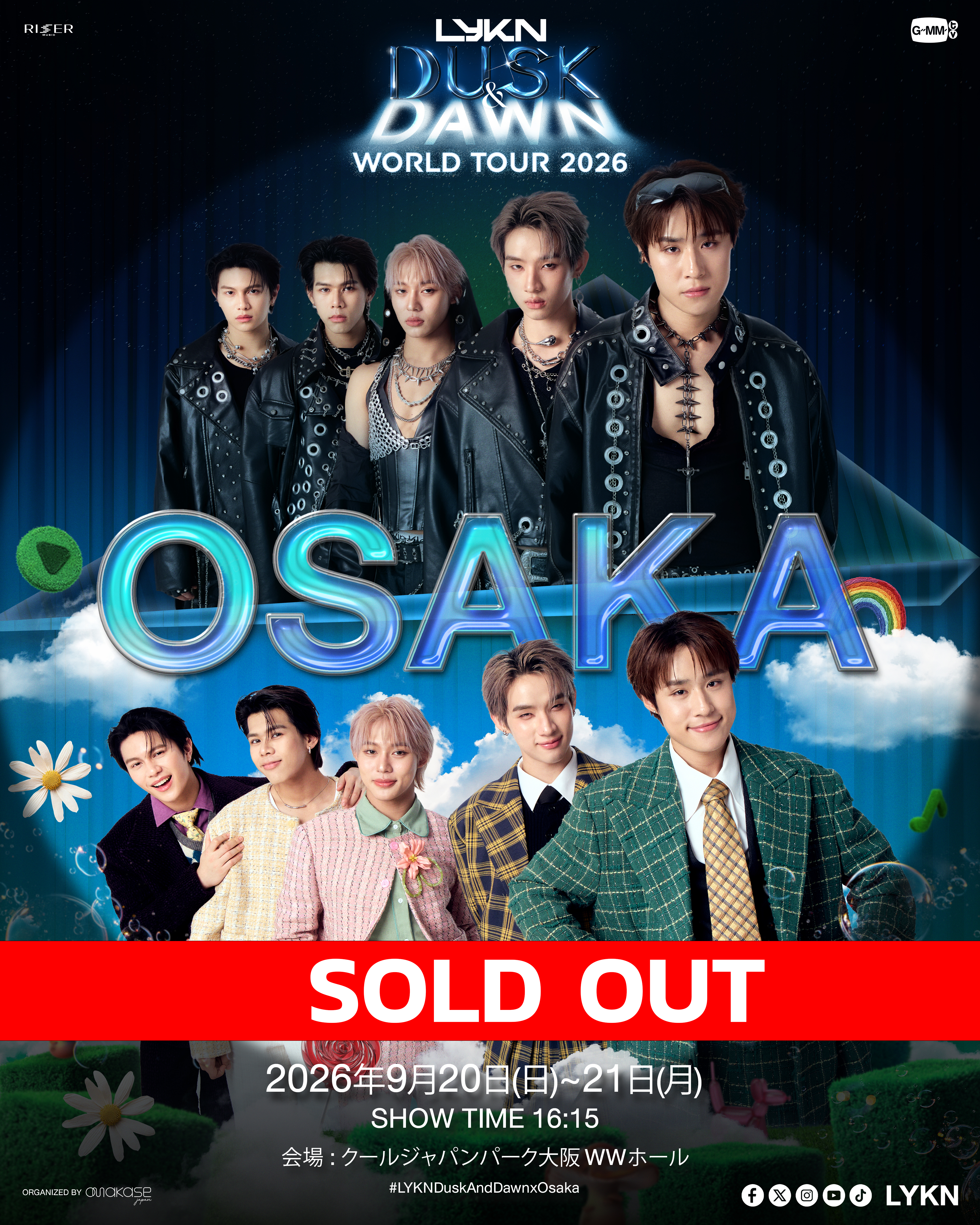 LYKN DUSK & DAWN WORLD TOUR 2026 IN OSAKA 完売に関するお知らせ